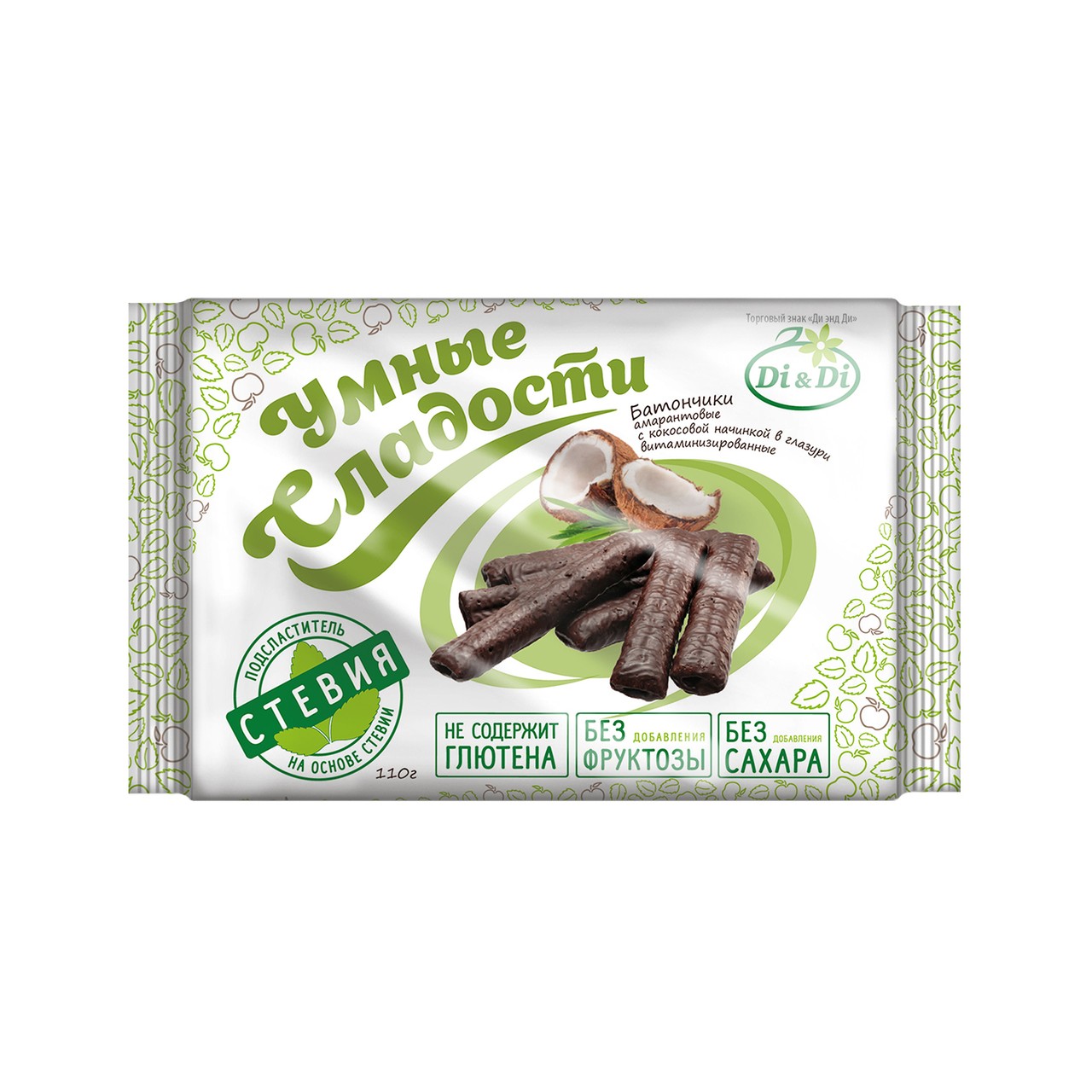 Батончик "Умные сладости" Кокос в глазури (без сахара)