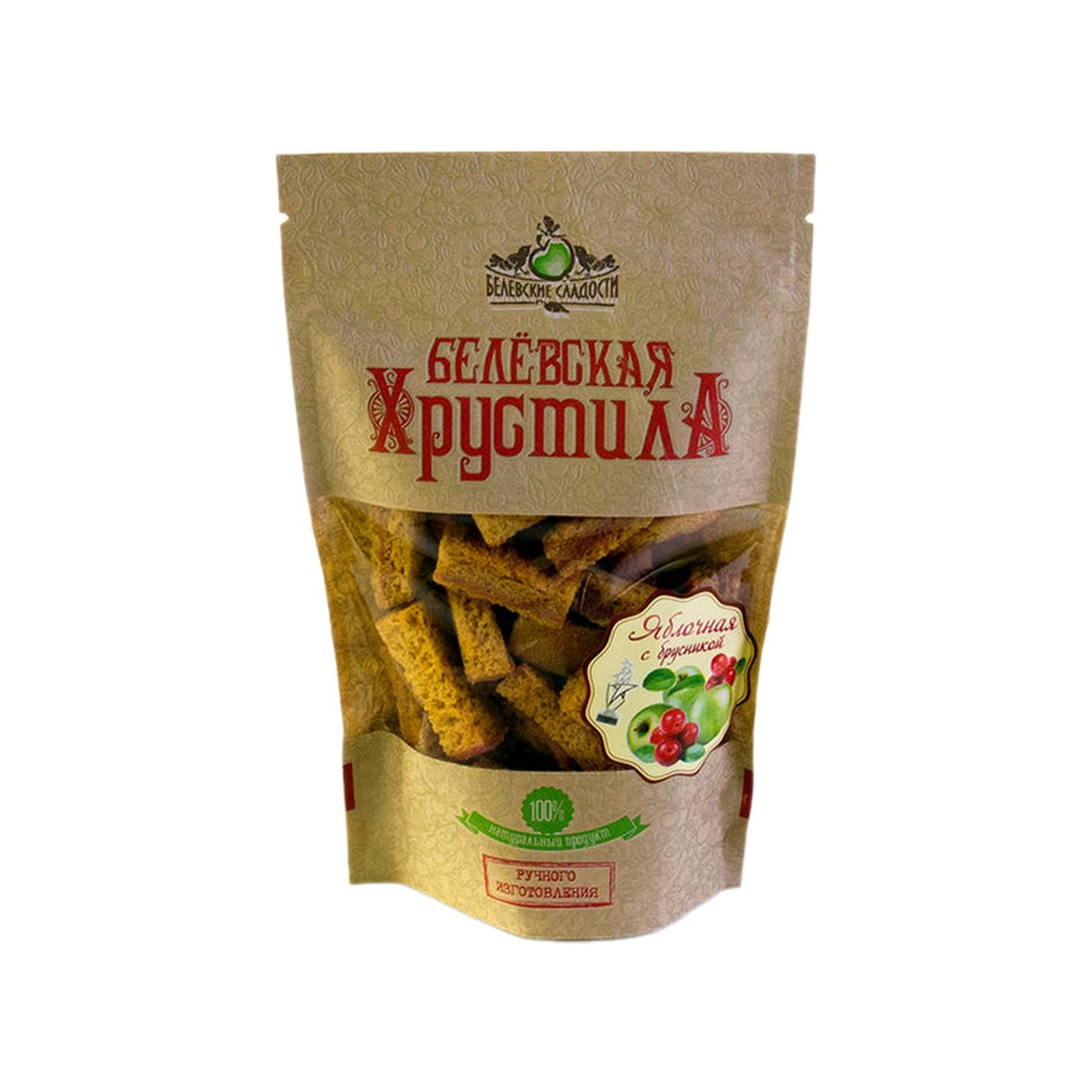 Белевская хрустила "Брусника" (Без сахара)