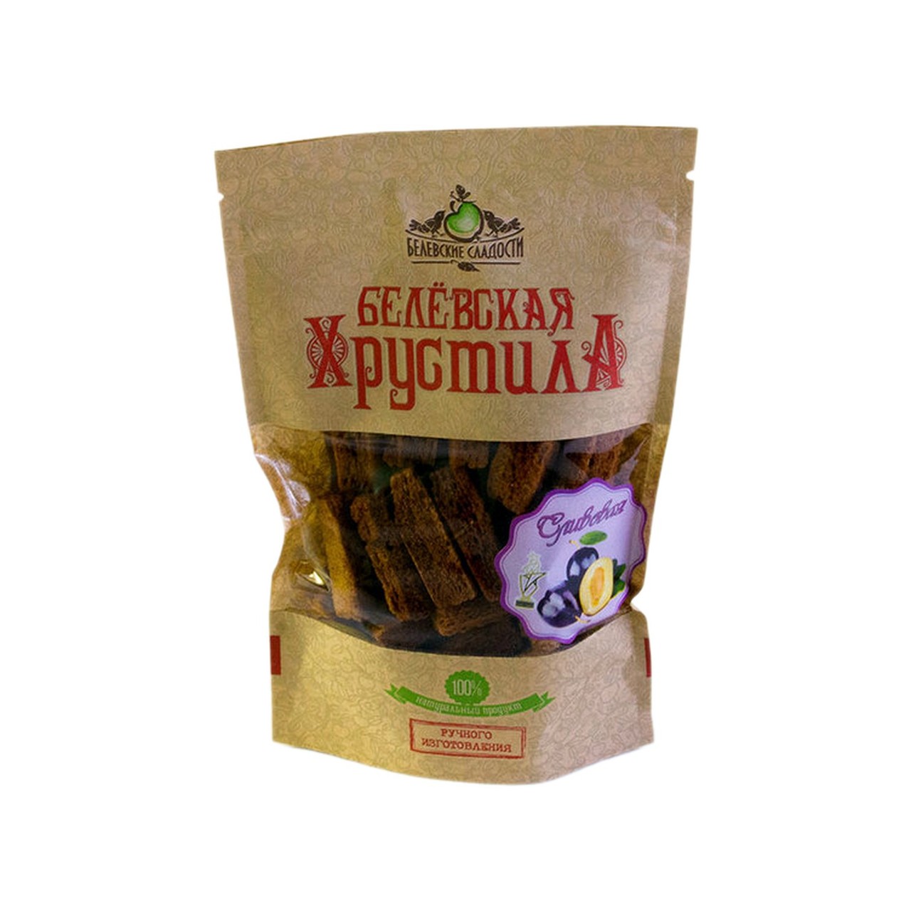 Белевская хрустила "Сливовая" (Яблочные сухарики)