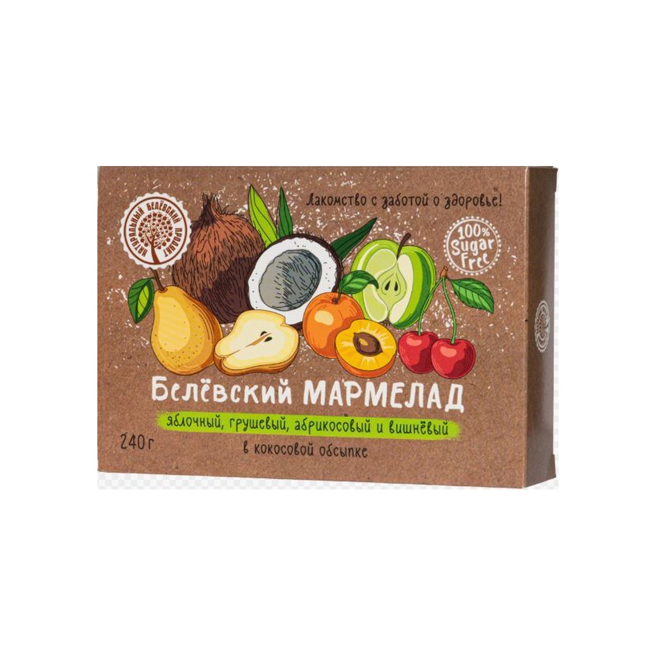 Мармелад Белевский без сахара в кокосе