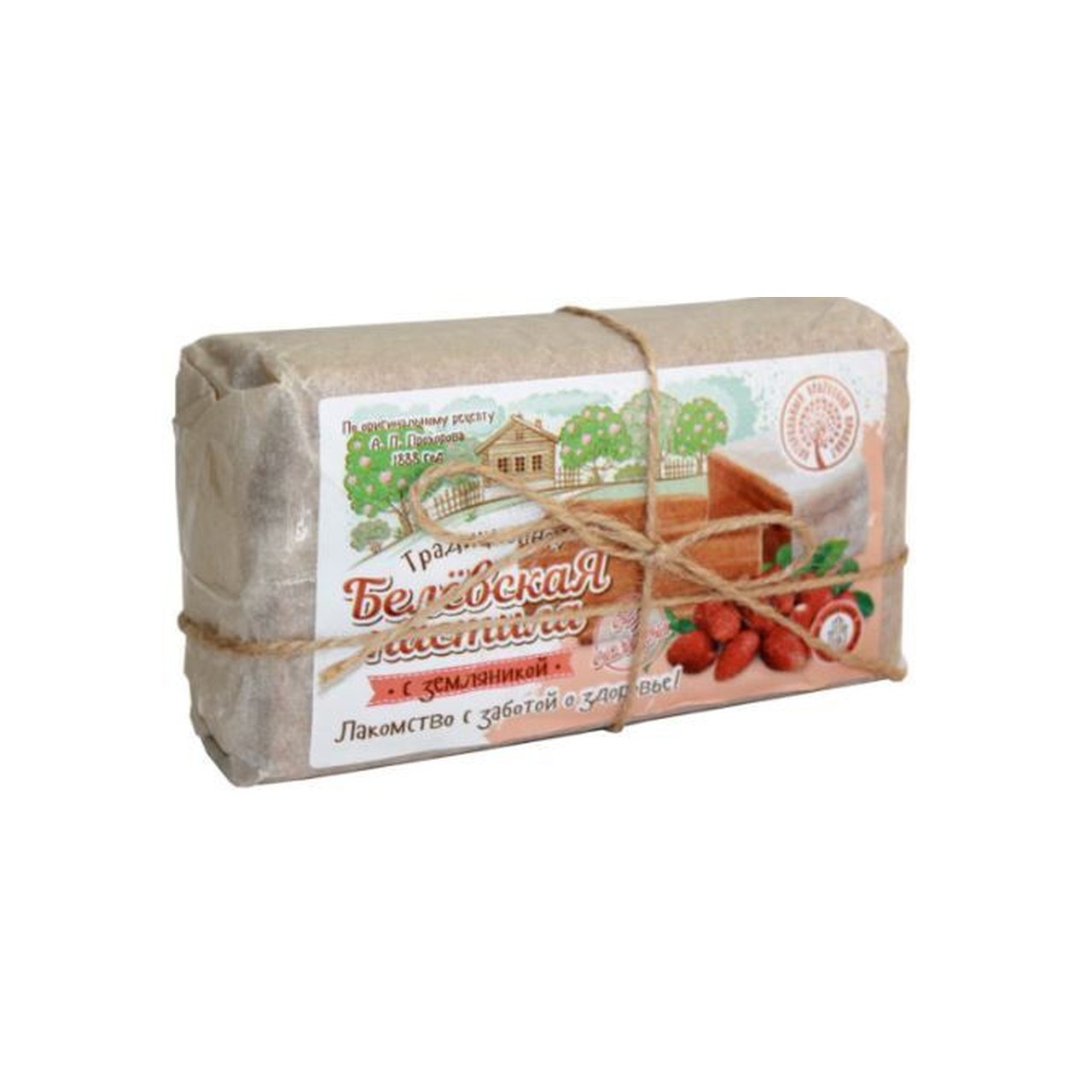 Пастила Белевская с Земляникой в пергаменте (без сахара)