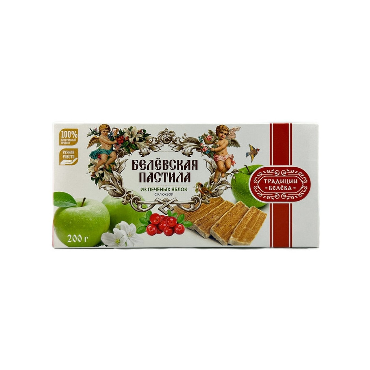 Пастила "Традиции Белева" Ассорти: Классика и Клюква (без сахара)