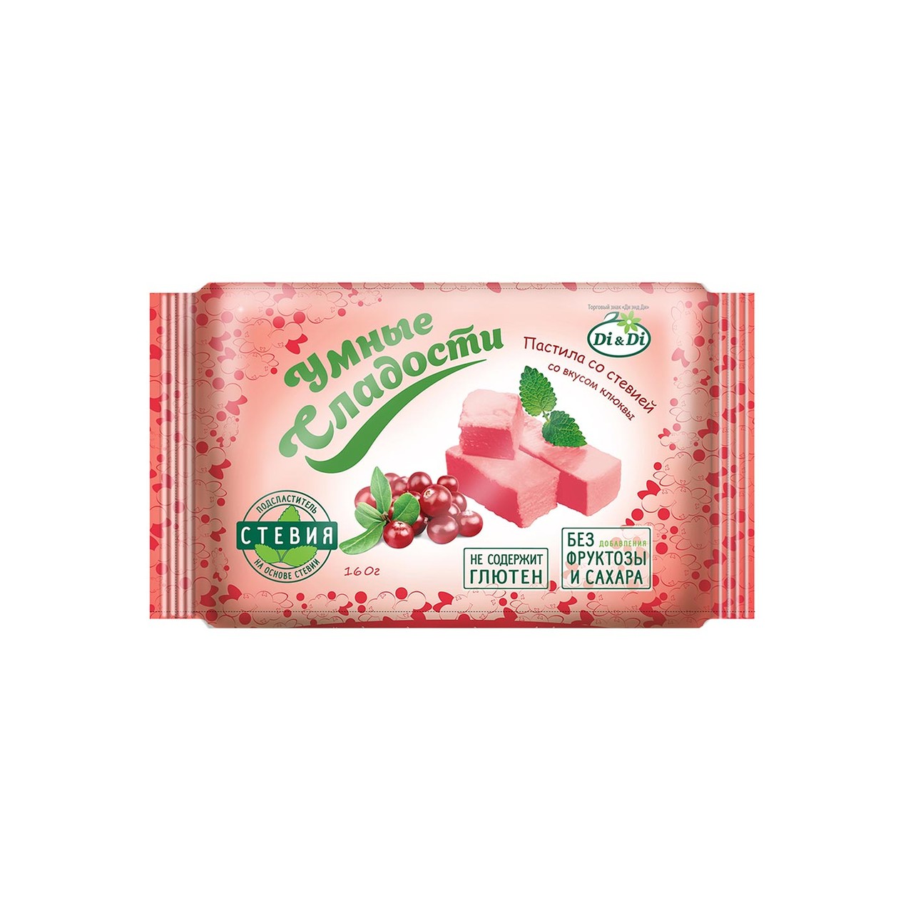 Пастила "Умные сладости" с клюквой (без сахара)
